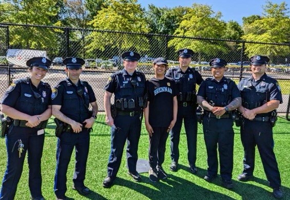 AttleboroPolice's tweet photo. Afterwards, our officers were able to hang out with the athletes, &amp; present their medals! Congratulations to all the student athletes! #connectingwhileprotecting https://t.co/x7PmPO1rIK