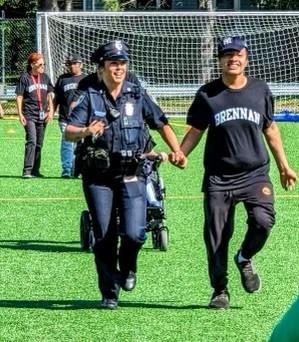 AttleboroPolice's tweet photo. Afterwards, our officers were able to hang out with the athletes, &amp; present their medals! Congratulations to all the student athletes! #connectingwhileprotecting https://t.co/x7PmPO1rIK