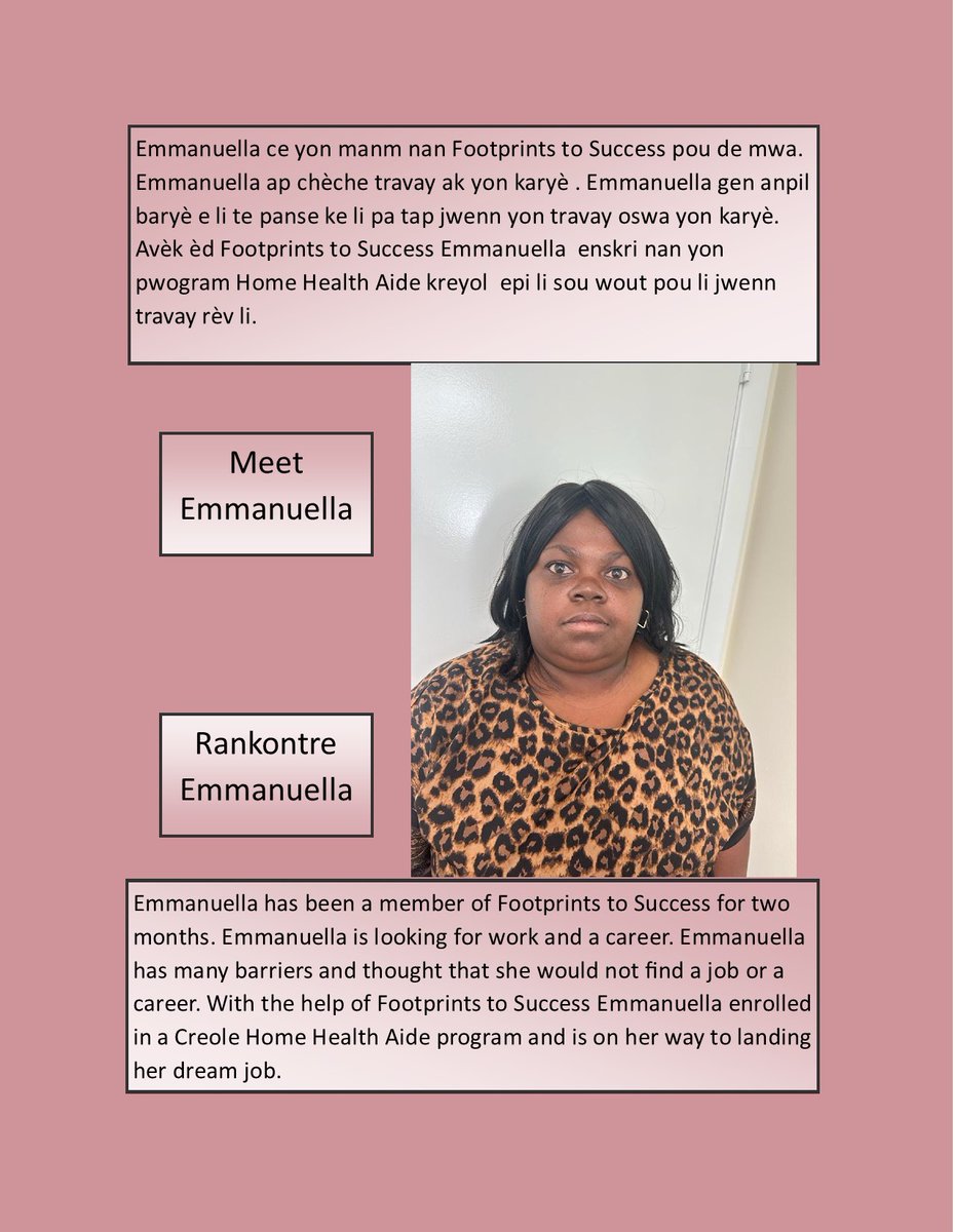 Meet  Emmanuella! She is a new member of the Clubhouse, and she speaks  Haitian Creole. This page has her introduction in both Creole and  English!