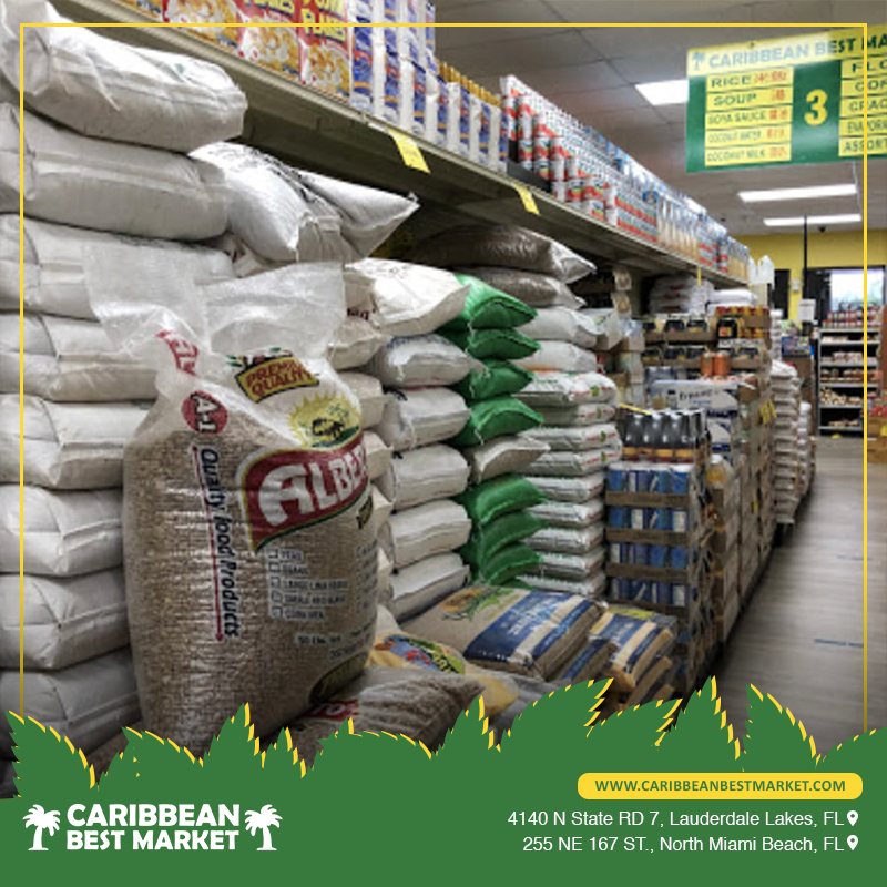 We've got bulk rice and black beans on sale for top savings. Pair this hearty side dish with yellowtail fish for a delicious meal from the islands! Shop #CaribbeanBestMarket.
#Jamaica #Haiti #caribbeanmarket #supermarket #grocerystores #market #jamaicafood #food #foodie #Miami