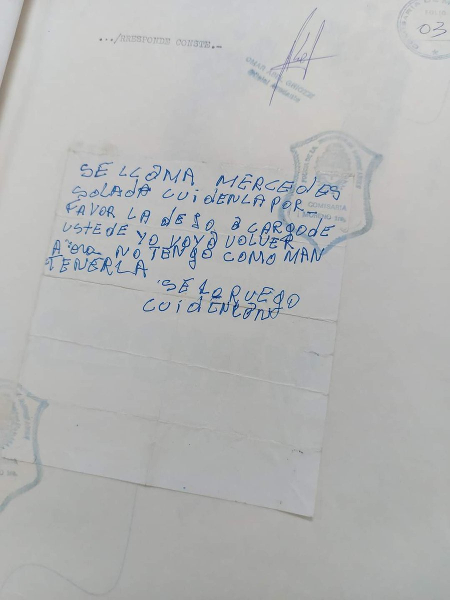 9dejuliodepie's tweet photo. #Bragado 
#Lavozdelaciudad
#Compartir 
Hola a todos ! 
Me presento soy Ayelen Garcia de la ciudad de Bragado .
Y estoy buscando a mi progenitora , ella me dejo en un hospital muy cercano a San Miguel Barrio Mitre , y me dejó con esta nota . El día 1 de abril de 1994. Desde el https://t.co/xd39W0CvAh