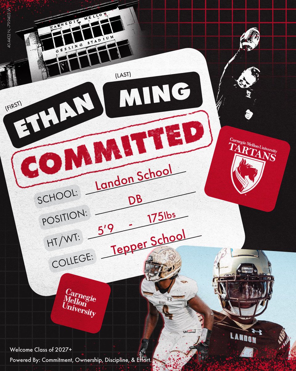 Carnegie Mellon Football tweet media