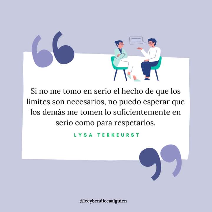 leeybendice's tweet photo. "Las buenas relaciones requieren límites saludables". ✨

Libro: Límites Saludables, Despedidas Necesarias
Autora: Lysa Terkeurst https://t.co/NMKNlaqJD0