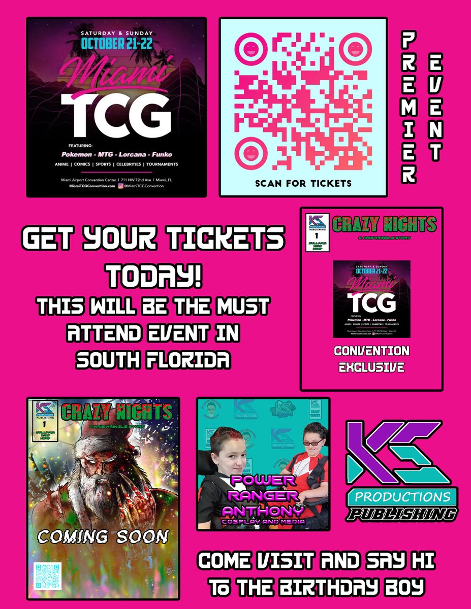 productions_ks's tweet photo. Get ready #MiamiTCGCon because KS Productions is coming to blow your minds with our new project!
Meet @powerrangerant1 while experiencing the future of gaming first hand
https://t.co/HCkntINCn6
#KSProductions #tcggaming #conventions #comics #southflorida #miami
@MiamiTcgCon https://t.co/H2ikyCFEvG