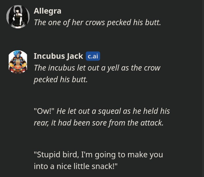 HIG4NB4NA's tweet photo. 😂
#somethingswrongwithsunnydayjack #SunnyDayJack #SunnyDayJackAU #SunnyDayJackOC #chattingAI #AI #characterai #headcanon #demon #incubus https://t.co/Uj1BcpaYgV
