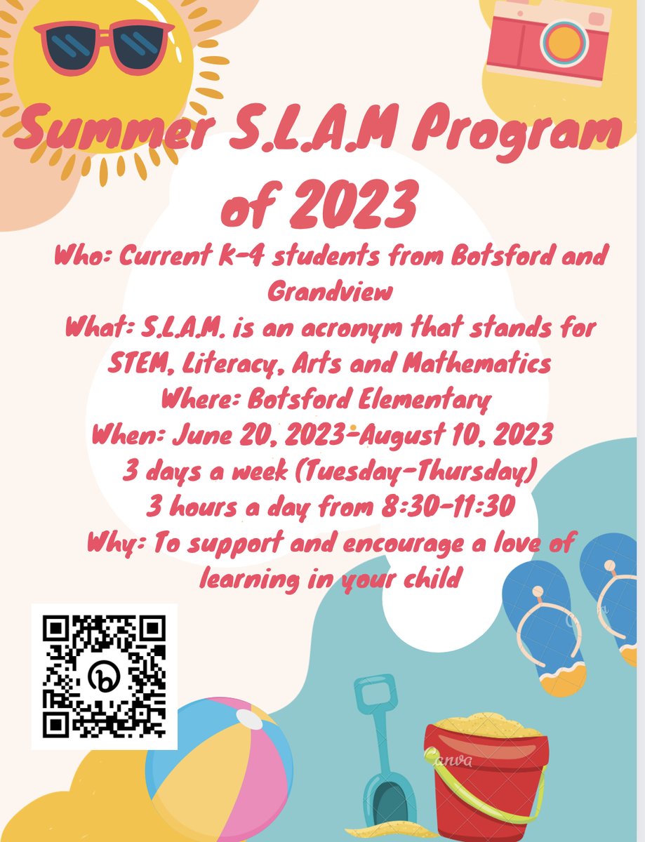 The Clarenceville School District will be once again offering FREE and FUN summer learning opportunities for current grades K-8 and a credit recovery program for 9th through 12th.  Please see flyer and QR code for more information on how to sign up!  #CSD_AllMeansAll #SummerSlam