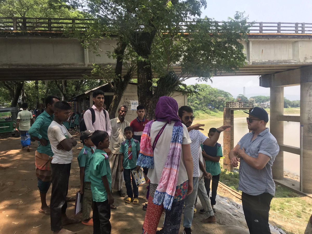 alexsaunderstwt's tweet photo. My first PhD fieldwork! Lots of flood risk related ideas after visits to Sylhet, Sunamganj, Sirajganj and Dhaka. Hopefully the first of many trips to Bangladesh. Thanks to everyone who met with / accompanied us / joined our workshops! https://t.co/kz2y0arh82