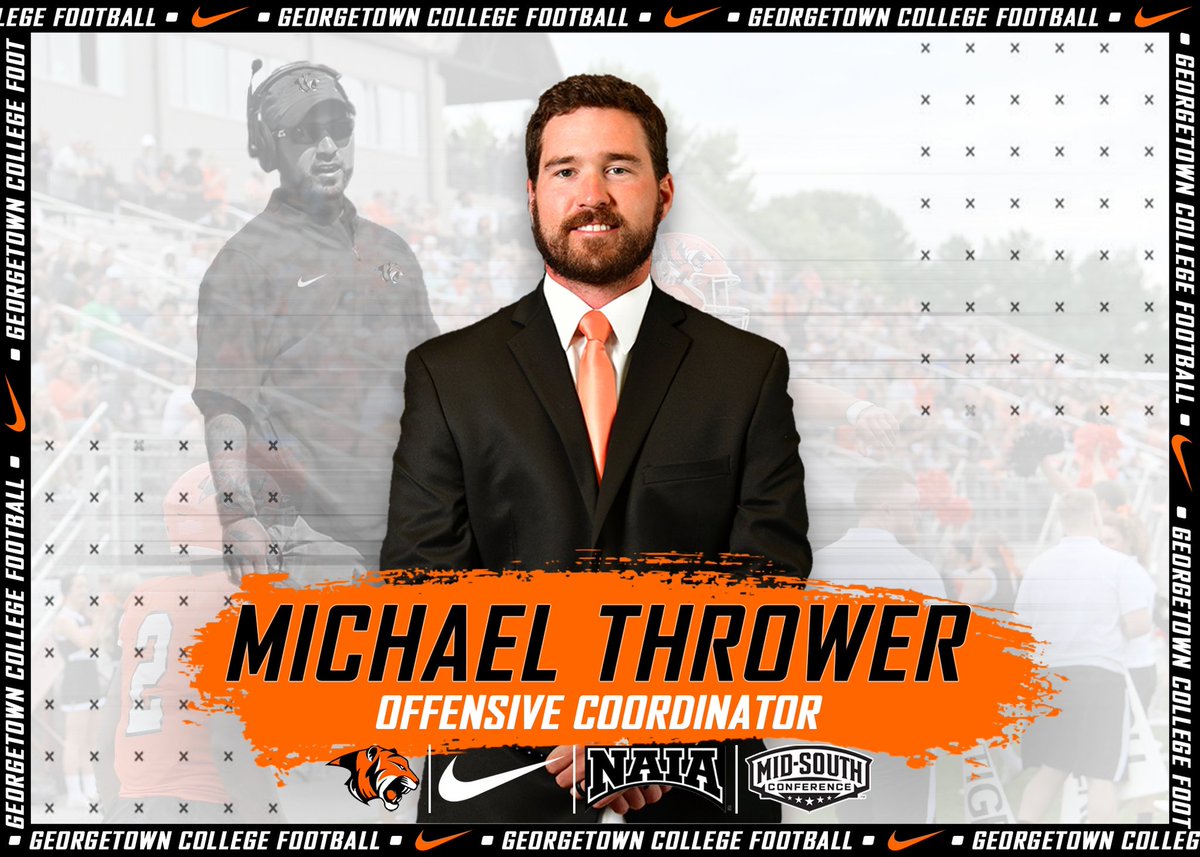 CoachThrower2's tweet image. Thankful to be named Offensive Coordinator for @Gtown_Football 🐅

Excited for the future at Georgetown! 💥