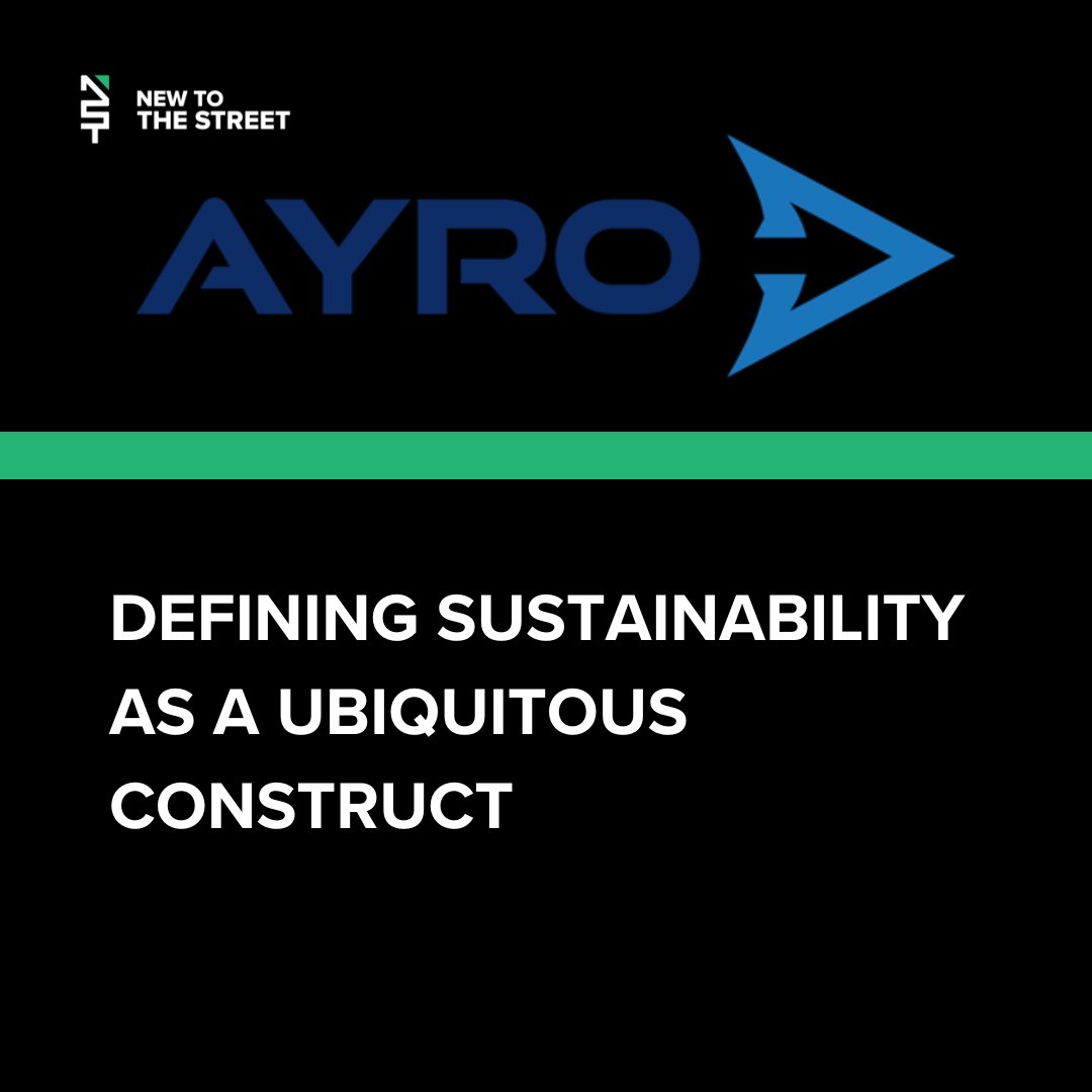 @AyroInc  is defining sustainability as a ubiquitous construct. Read their most recent blog post to learn more.👇🏻👇🏻👇🏻
Read it here: bit.ly/43uJk7Y  

 #ayro #ev #lsev #fleet #fleetmanagement #sustainability #sustainable #sustainableliving #electricmotors #electric #texas