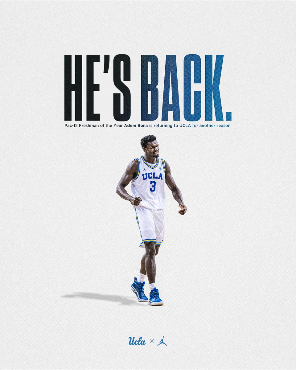 UCLA Men’s Basketball on Twitter "𝐀𝐃𝐄𝐌 𝐁𝐎𝐍𝐀. 😤 GoBruins"