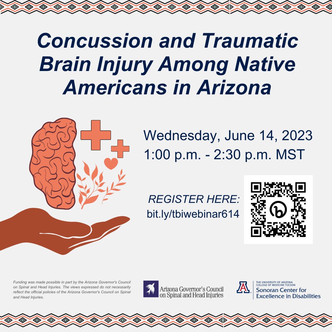 Join us for this upcoming webinar! A panel of Native survivors from the state will discuss their own stories and answer any questions from the audience about their experiences.

REGISTER HERE: bit.ly/tbiwebinar614

#braininjury #traumaticbraininjury #nativedisability