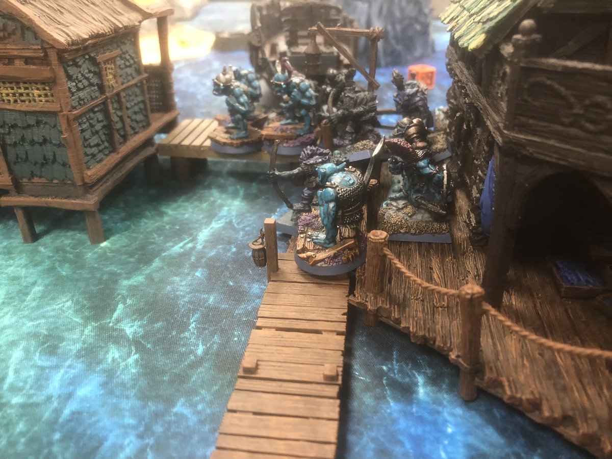 Mordheimer's tweet photo. Orcish squatters prowl the Cursed Marsh and Vlaklands (the Flats) on the Reik Estuary at Manaanspoort. They’ve infiltrated Manann’s Gate through a poorly patrolled #Marienburg Sound and now protected under a loosely binding trade treaty by Ogre salvage regulations!
☠️
#Mordheim https://t.co/jWRZq2WnLw