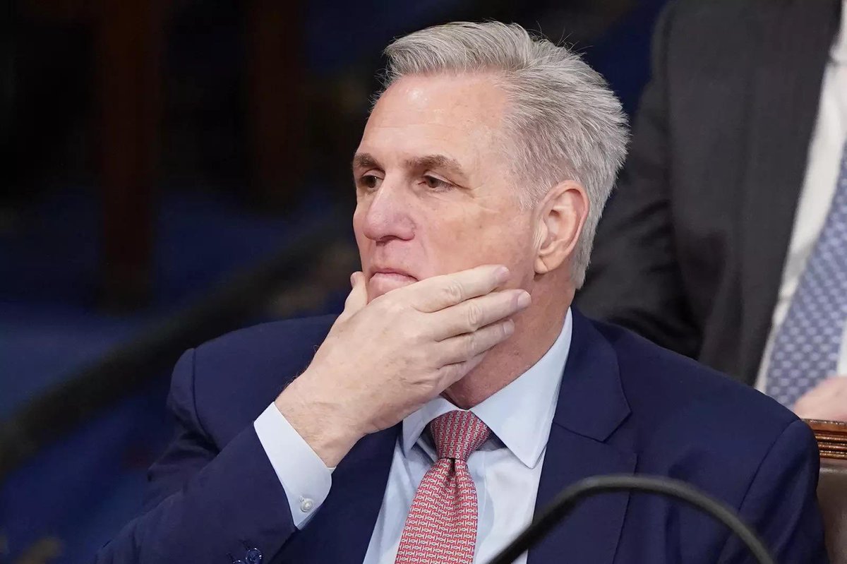 funder's tweet photo. The fact Kevin McCarthy was willing to cause an economic collapse, take care away from Veterans and take food off our tables—all to please MAGA cult members—is all the proof needed to show that Republicans must lose the House. Anyone owned by Trump is incapable of governing. Period.