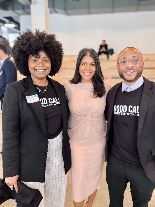 Gather4Justice's tweet photo. We joined our partners at @GoodCallNYC for their 2023 breakfast fundraiser. Good Call is is a free 24/7 emergency hotline [1-833-3-GOODCALL] that connects people who are arrested with a free lawyer, with just one phone call. https://t.co/wRNAZuQ8Dm