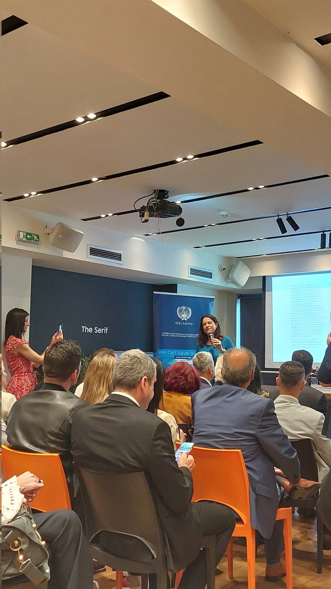 #happeningnow:  <a href="/HELMEPA/">HELMEPA</a> presenting its 40 years anniversary booklet.

#sustainabledevelopment #sdgs #sdgimpact #sdg14