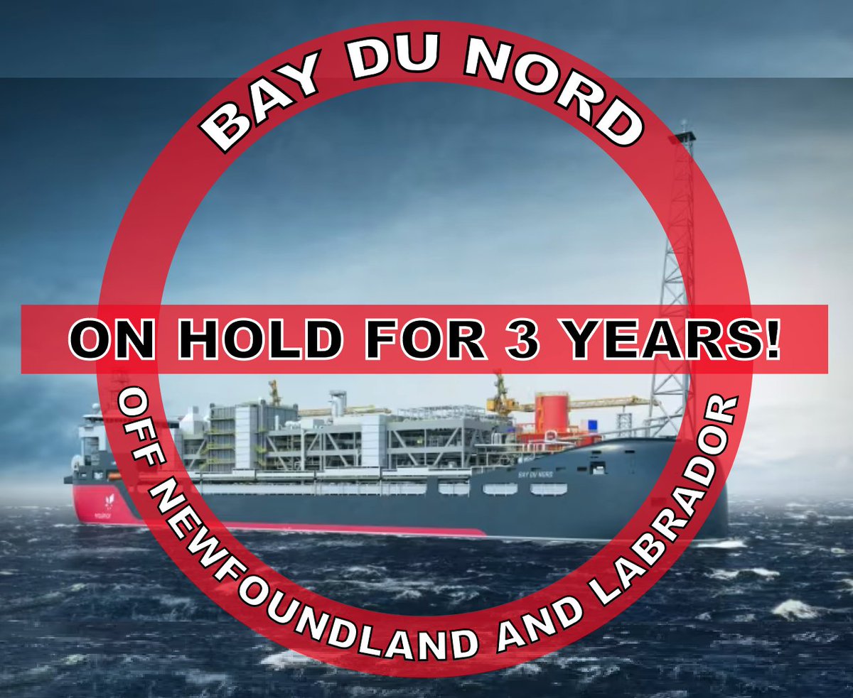 SierraClubACC's tweet photo. Breaking! Mega offshore oil &amp; gas project @Equinor  #BayduNord, off NL, on hold for 3 years! A testament to the power of our collective voice. We won't rest until this project is permanently shelved. Keep fighting! #PeopleVsEquinor #ClimateVictory 🌍💪🎉 https://t.co/Tp0TvsZl5p