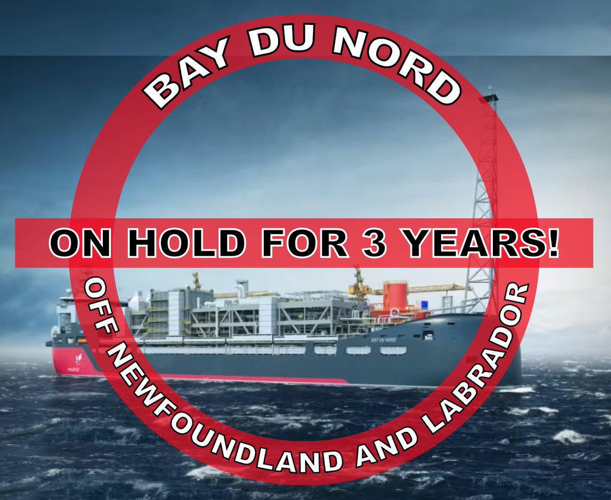 Breaking! Mega offshore oil & gas project @Equinor #BayduNord, off NL, on hold for 3 years! A testament to the power of our collective voice. We won't rest until this project is permanently shelved. Keep fighting! #PeopleVsEquinor #ClimateVictory 🌍💪🎉