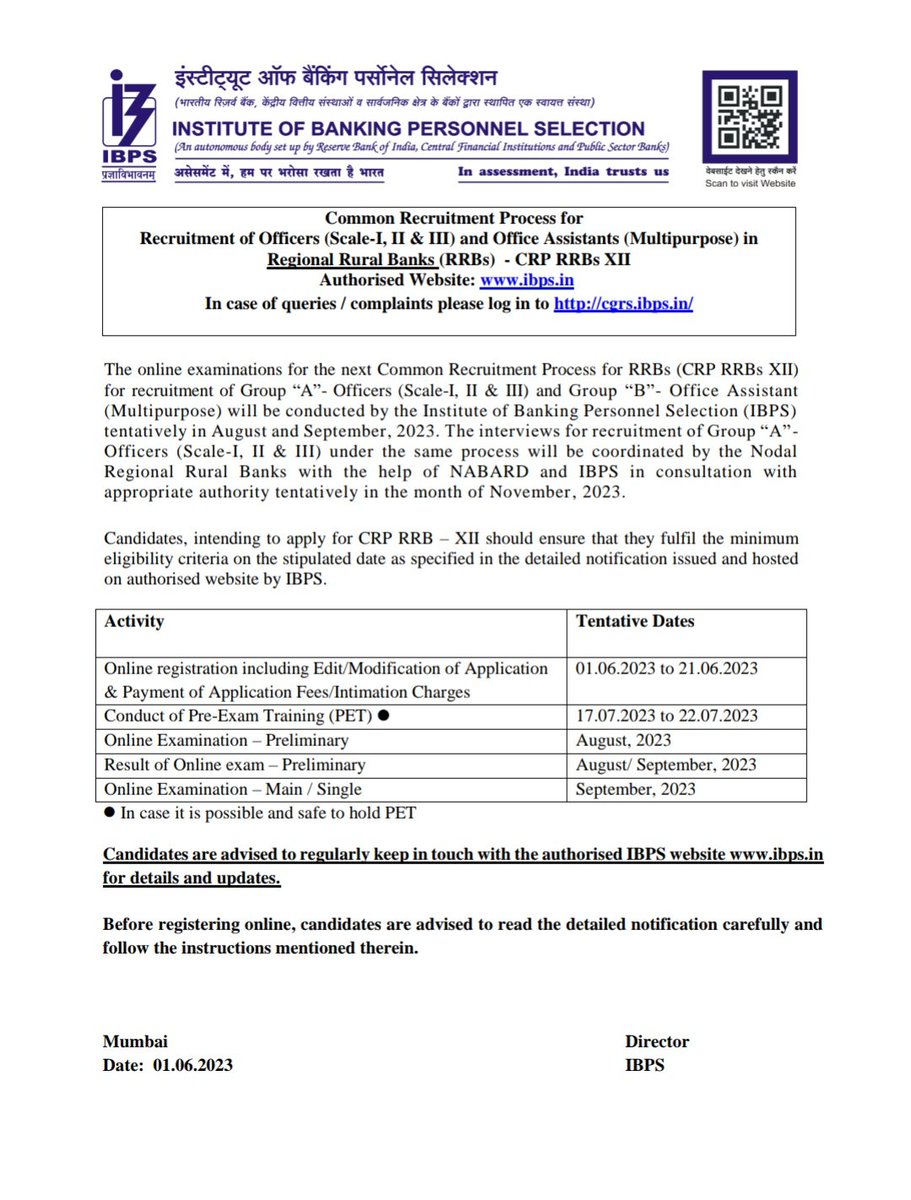 Institute of Banking Personnel Selection tweet media