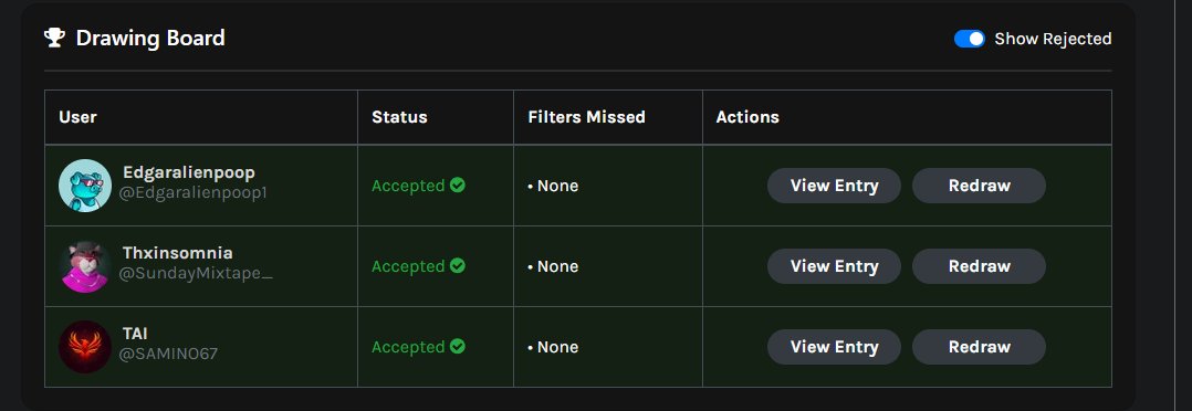 🏆Giveaway Winners Announcement
<a href="/CroPepeNft/">CroPepe NFT 🐸 Phase 2</a> 

Winner:   
🏆2x NFT <a href="/Edgaralienpoop1/">Edgaralienpoop</a> &amp; <a href="/SundayMixtape_/">Thxinsomnia 🐉 $MON</a> &amp; <a href="/SAMINO67/">kenapa_diblok_oee</a>

(Giveaway winners have 24 hours to contact
<a href="/CroPepeNft/">CroPepe NFT 🐸 Phase 2</a> )
Thank you to all participants!