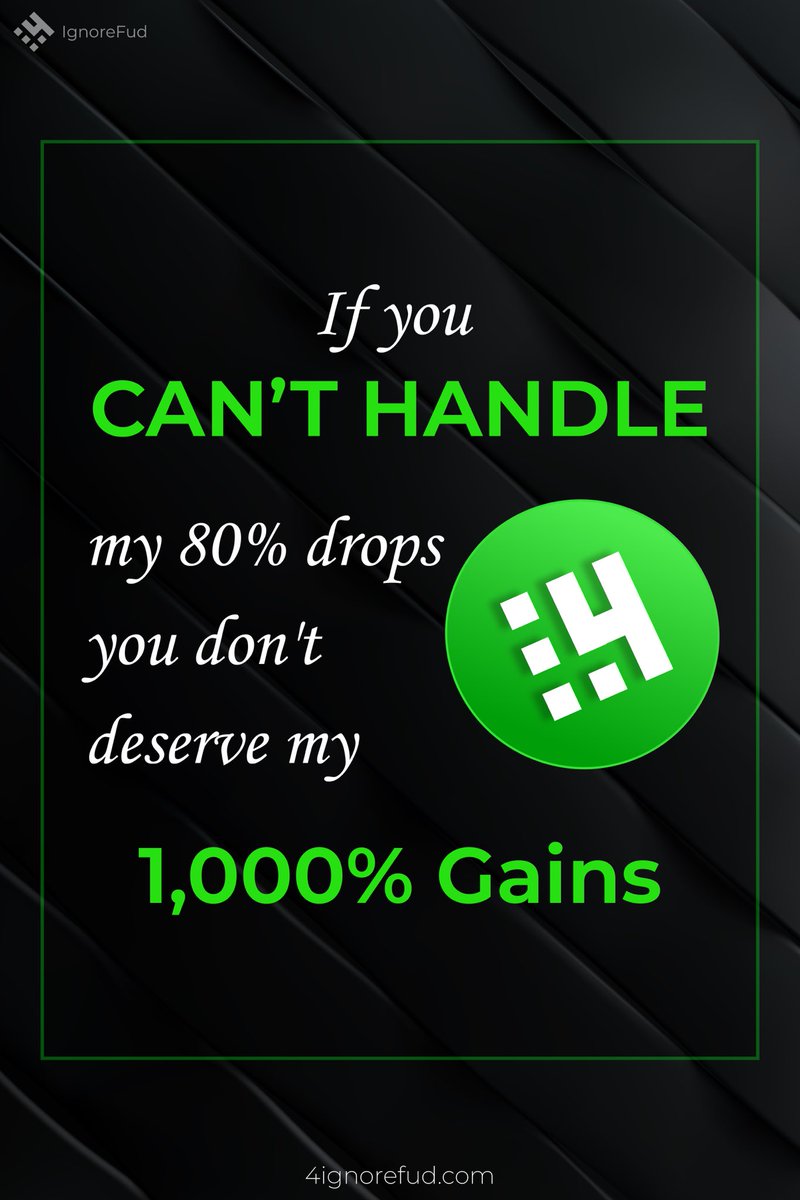 fishkoin_army's tweet photo. If you can't Handle my 80% drops you don't deserve my 1,000% Gains.💪🟢

#4TOKEN #1000x #memecoin https://t.co/UmLBvZB93n