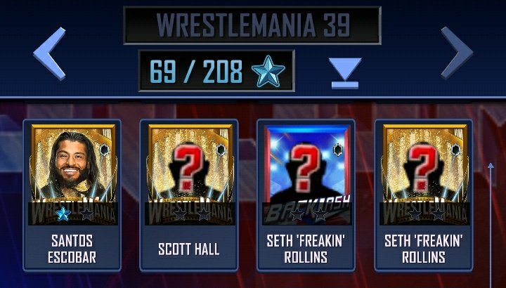 I may not have gotten WM39 base Seth Rollins, but atleast I'm finishing the tier on 69 WM39 stars

nice
#WWESuperCard