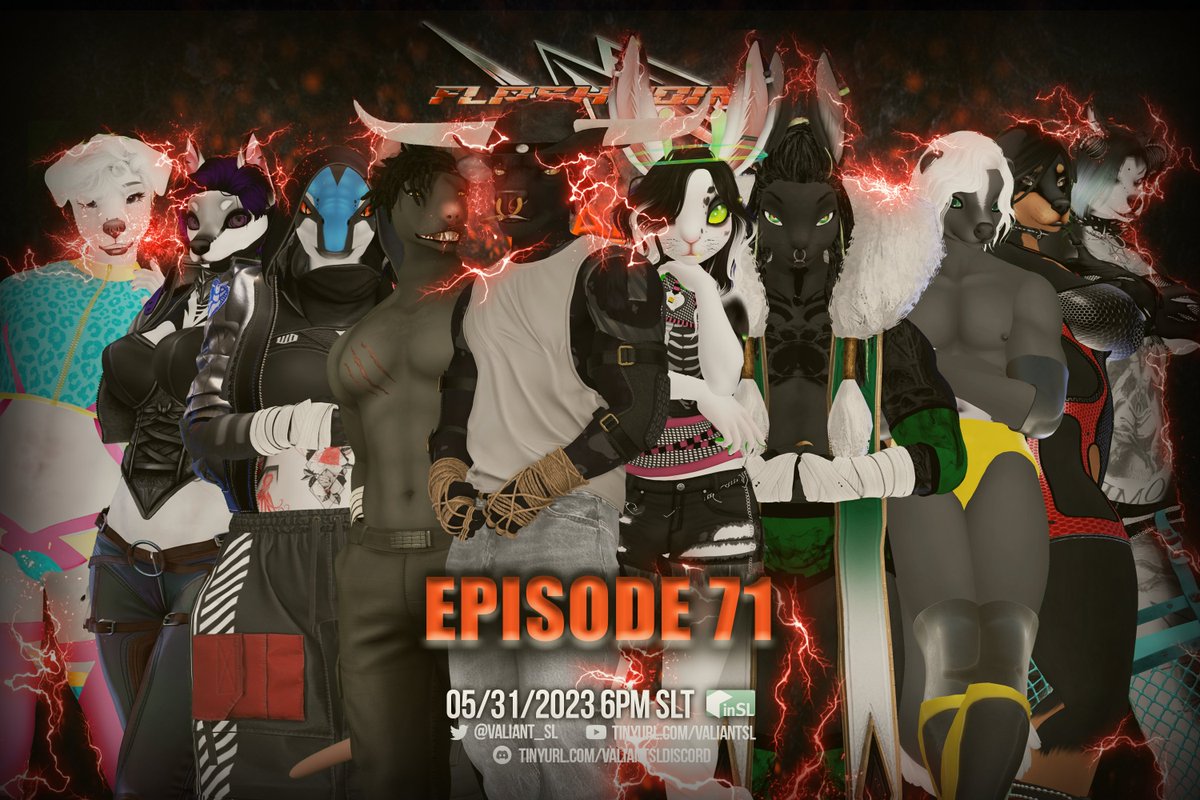 Episode 71 of #VWFlashpoint has arrived! But will you be here to witness every match moment and probably a few surprise thrown in?

Show starts tonight promptly at 6 PM SLT at The Resurgence Coliseum!

maps.secondlife.com/secondlife/Dee…