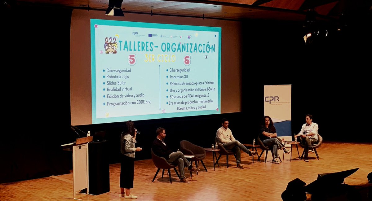 CPRRegionMurcia's tweet photo. #jornadasDigitalProf 💻 
📢 Última mesa de experiencias y buenas prácticas del área 6 del #MRCDD , ahora con los siguientes centros 👇👇
IES Monte Miralvete , 
CEIP @JMLapuerta , CRA El Sabinar y @CEIPPrincFelipe
👏👏👏
@Educarm @sifopcarm @DigitalProf_RM https://t.co/zWrDA43khJ