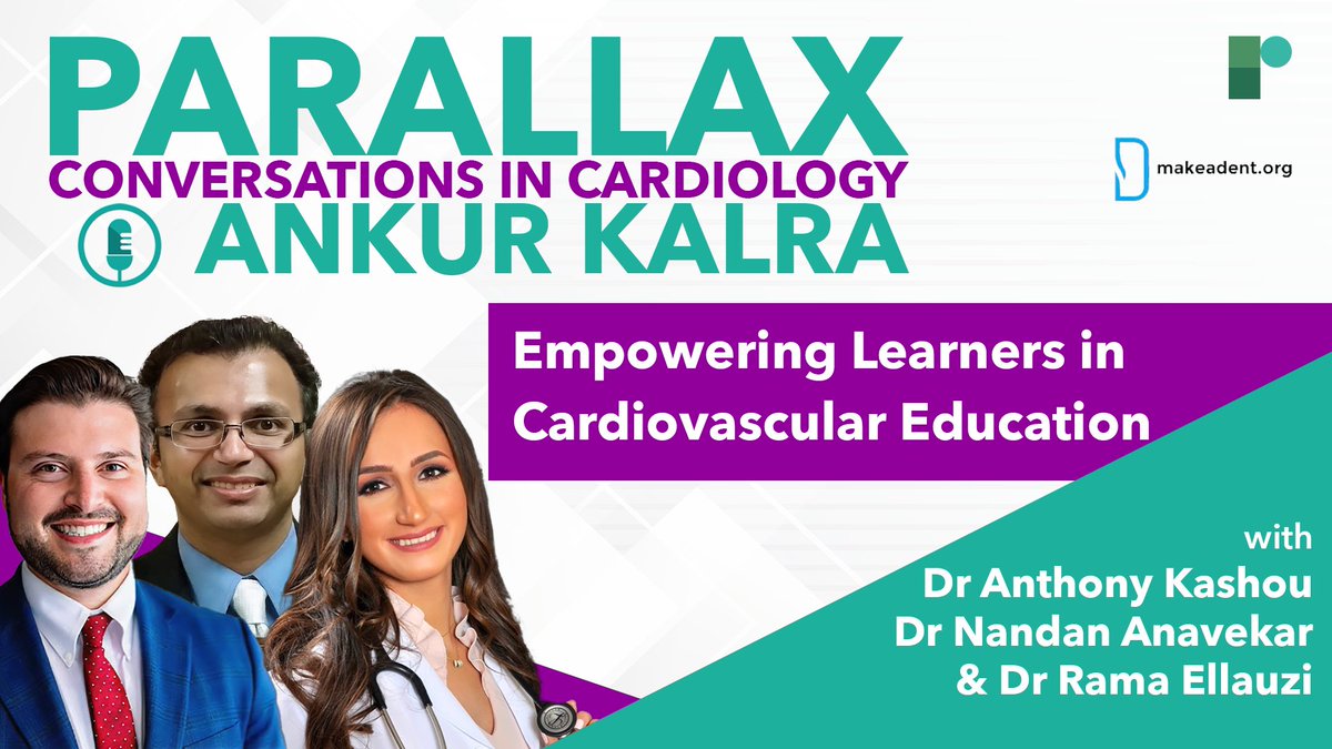 Parallax Ep 93 with Drs. Anavekar, Kashou and Ellauzi: Empowering Learners in Cardiovascular Education through the Global Cardiology University. Have a listen: podcasts.apple.com/us/podcast/par…