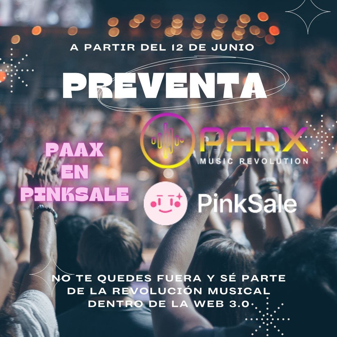 Estamos felices de compartirles ésta gran noticia PAAX iniciará su nueva preventa dentro de la plataforma PINKSALE .

Qué fecha estará disponible?
Éste 12 de Junio comenzaremos ésta gran preventa, con mucha ilusión y un gran objetivo en mente.