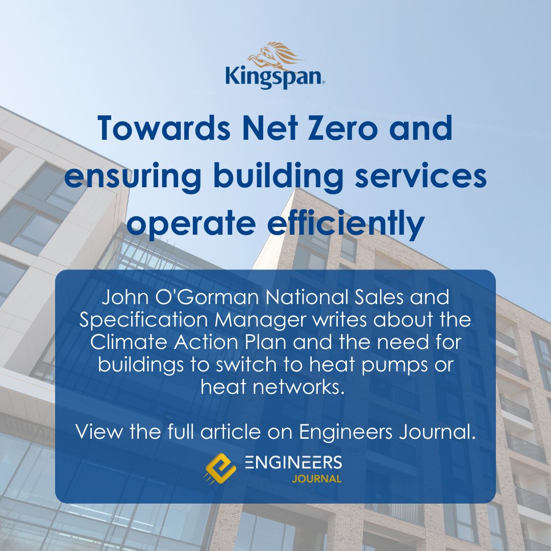 John O'Gorman National Sales and Specification Manager writes about the government's goal to deliver up to 2.5 TWh of power via district heating by 2030. #ClimateActionPlan #HeatNetworks.

View the full article on #EngineersJournal- bit.ly/3WmIcRD