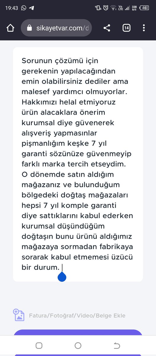 Doğtaş alacaklara tavsiyem 2 kere düşünün 7 yıl komple garantisi olduğu belirtilerek satılan ürünlerinin arkasında durmuyorlar.
sikayetvar.com/dogtas-mobilya…

#doğtaş @Dogtas @doganismail_ #dogtas #Doğtaş #evimdedoğtaşzevki #konsol #konsolmodelleri #mutfak #yemekodası #yemekodasıtakımı