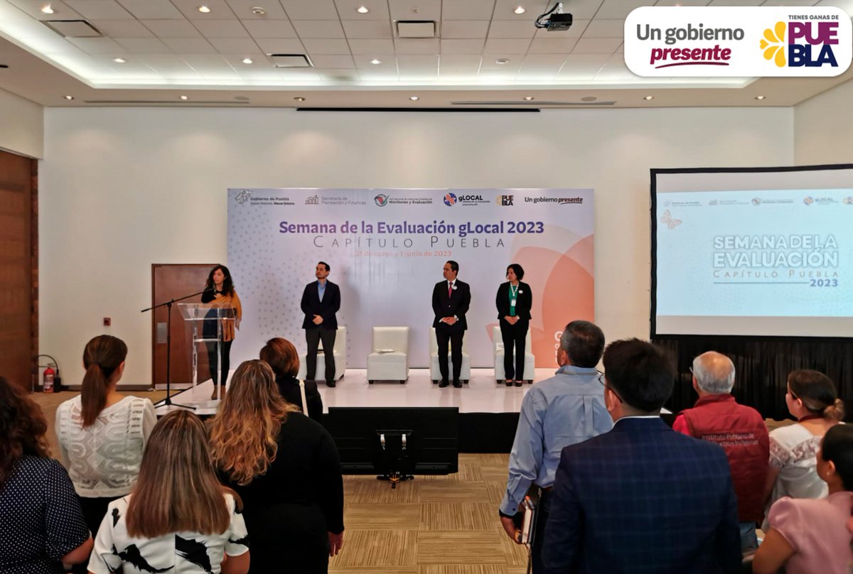 SPFAGobPue's tweet photo. Damos inicio a la #SemanaDeLaEvaluación #gLOCAL2023, en el que expertos en el ámbito académico y municipal compartirán sus experiencias sobre monitoreo y evaluación. 📈📊.

¡Participa este 31 de mayo y 1 de junio!  #UnGobiernoPresente, a través de esta Secretaría, invita. https://t.co/dD2fZe7j2O