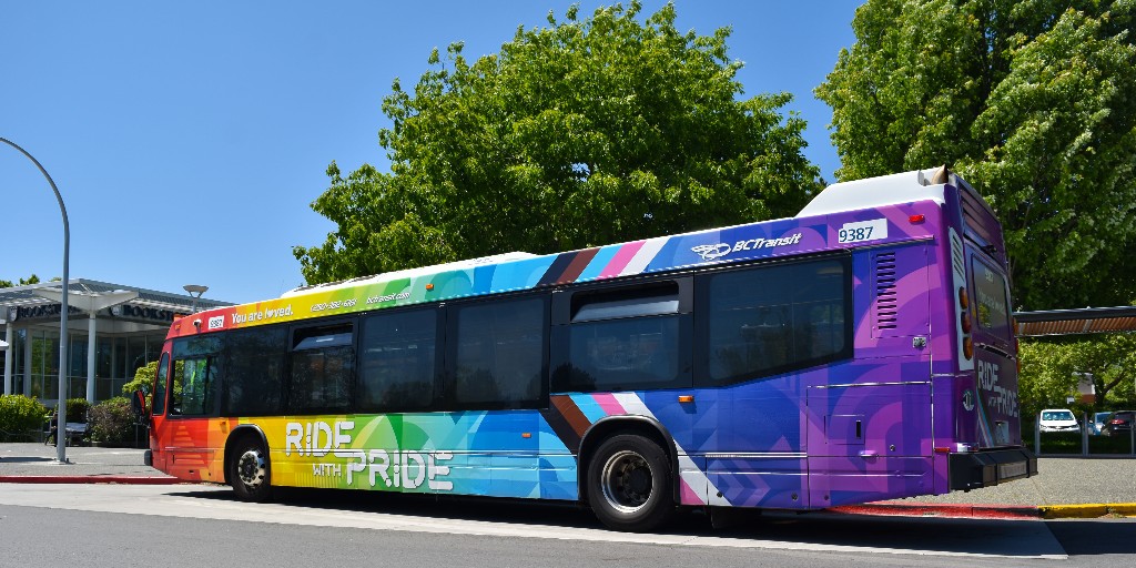 (1/4) 🏳️‍🌈 Equity, diversity, inclusion & accessibility are vital, and #PrideSeason is an important time to recognize and support our 2SLGBTQIA+ community.

This year, we're taking #RideWithPride to the next level with our first-ever #PrideBus in #VictoriaBC 💜💙💚💛🧡❤️🤍🤎🖤