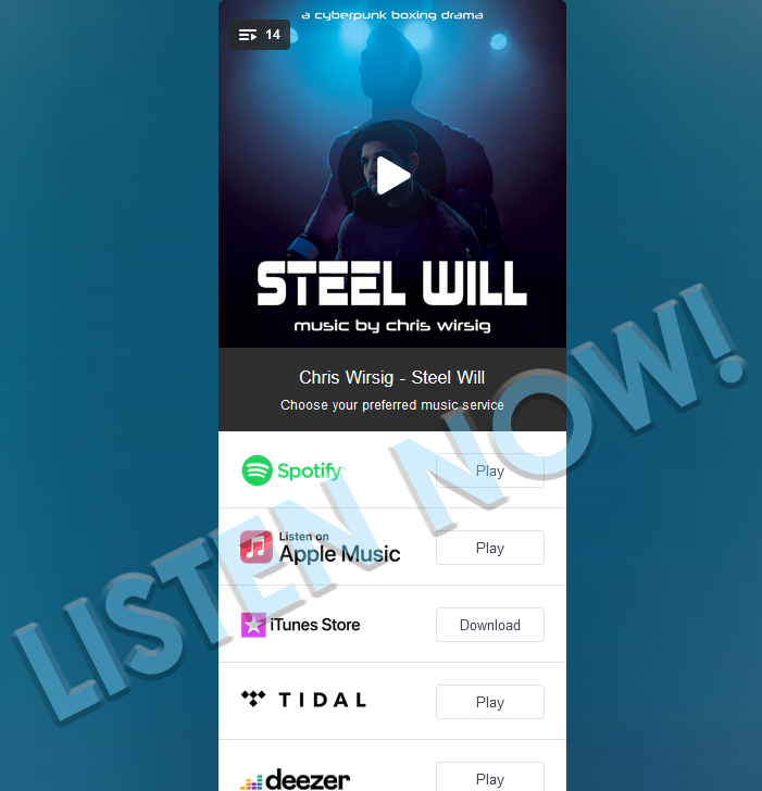LISTEN to music from STEEL WILL: ffm.to/steelwill

Pro-boxing champion Robert Steel 'Hammer' lost his arm and got a replacement with robotic prosthetic. 
#steelwill #filmmusic #dramamusic #musicfordrama #musicforfilm #filmcomposer #tvcomposer #mediacomposer #chriswirsig