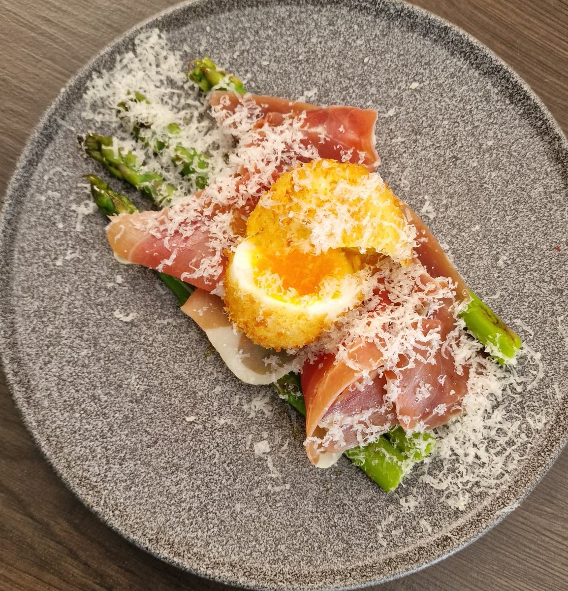 Some delicious new items on our A La Carte Evening Dining Menu, for the Summer Season, which we will showcase here for you this week. Staring with this beauty of a starter: Grilled Asparagus, Serano Ham, Crispy Coated Soft Egg, 18 Month Parmigiano Reggiano #10westbistro