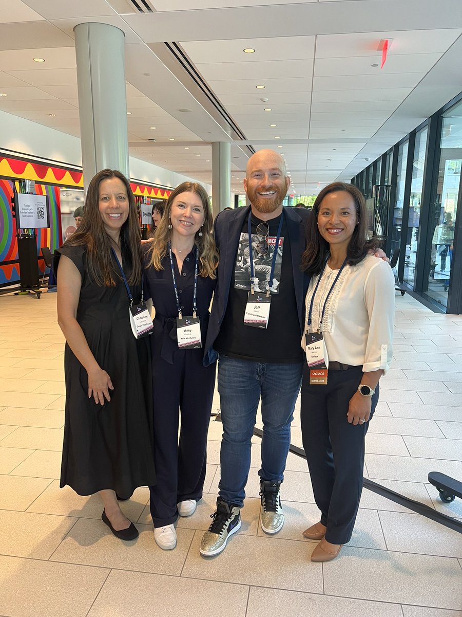 YaleSOM's tweet photo. Caught up with four #YaleEMBA 2021 alums: Mary Anne Melnick, Jeff Cohen, Amy Kundrat, and  Christine Lum Lung! #yaleinnovation23 @Yale_Ventures https://t.co/FjWgbrb0z4