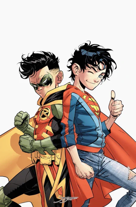 BOOM! news soon, but a new SUPER SONS Omnibus edition is coming! With my new cover :) Thanks to everyone for the amazing support all these years to these superkids!!! #supersons  ⁦⁩