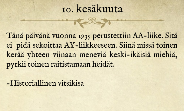 10.6. #historiallinenvitsikisa