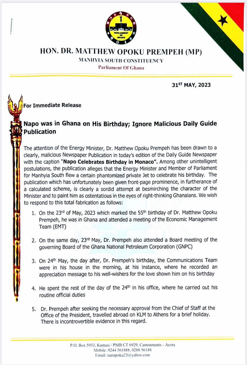 NPP4All's tweet image. NAPO was in Ghana on his Birthday: Ignore Malicious Daily Guide Publication

#FactOverFiction