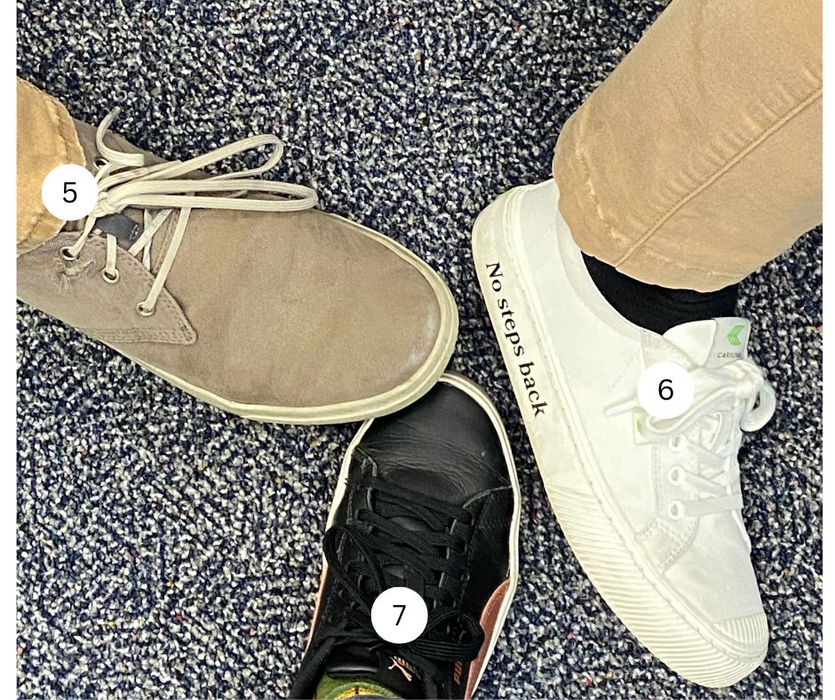JohnMannionNY22's tweet photo. It’s #sneakers day in the NYS Capitol. 

Members of the Mannion Team agreed to play along.

Let’s play a game of Guess the Senator’s Sneaker! https://t.co/BTeNSFjgTO