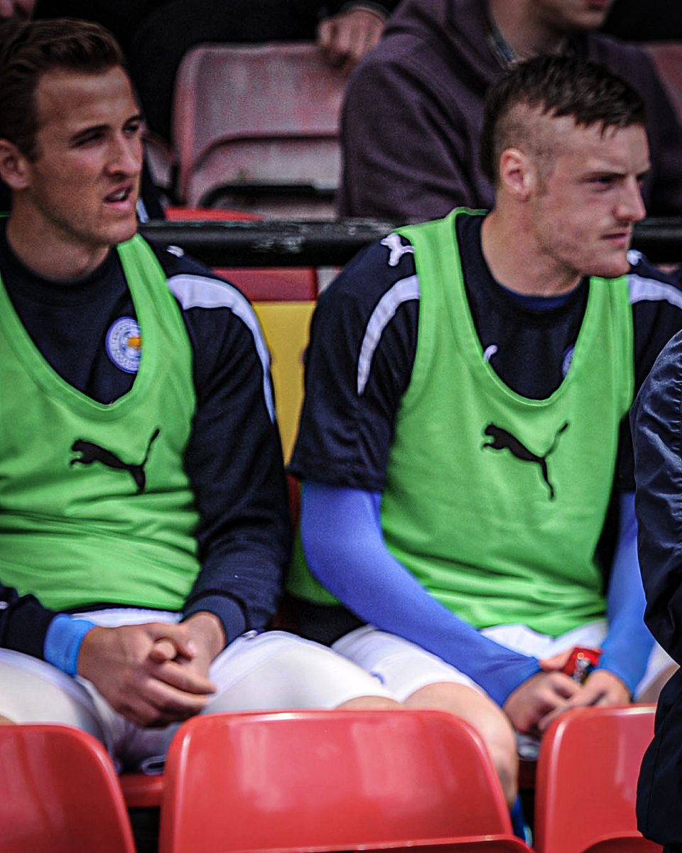 ESPNUK's tweet photo. 10 years ago, Harry Kane and Jamie Vardy were sitting on Leicester City’s bench in the Championship.

They now have 349 Premier League goals between them, four golden boots, a Premier League title, FA Cup trophy and 108 England caps.

Incredible careers from the pair of them 👏 https://t.co/Kn7jqdTPPL