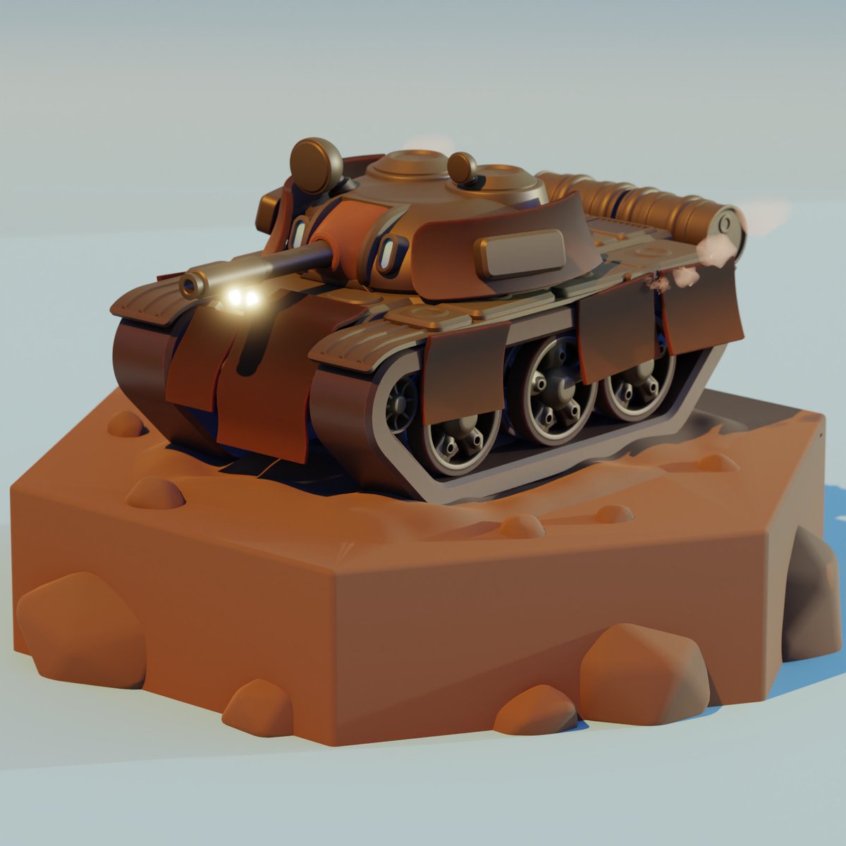 Stylized T-55 #blender #blender3d #b3d #blendercommunity #madewithblender #3dart #3dmodeling #3dmodels #3d #tank #t55 #stylized #stylized3d #stylizedmodel