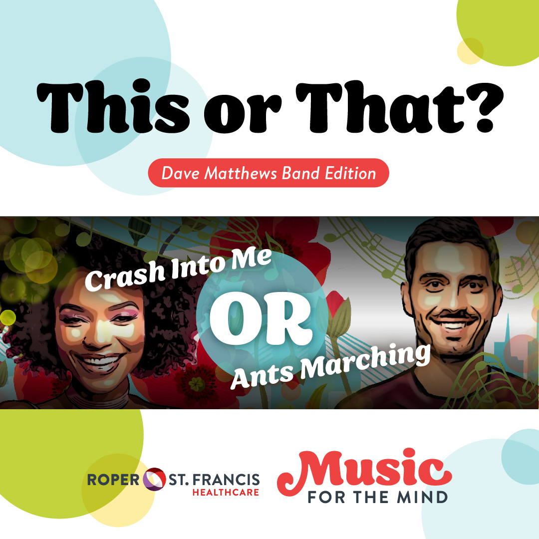 RoperStFrancis's tweet photo. This weekend in the @RoperStFrancis Concert Series at @CreditOneStad, @davematthewsbnd takes the stage! 🎸

Which DMB song is your favorite of the two? ⬇️ Listen to both and more now on the Music for the Mind playlist: https://t.co/PjLjTT6jOJ https://t.co/kKdsBlnBkJ