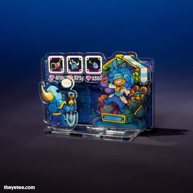 Dig up some real gems from our official Shovel Knight collection, created in collaboration with , featuring a treasure trove of tees, standees, hoodies, and more! theyetee.com/shovelknight