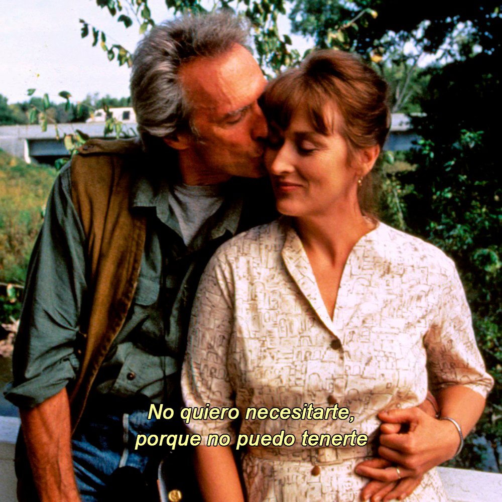 VogueSpain's tweet photo. Por el cumpleaños de Clint Eastwood, volvemos a ver 'Los puentes de Madison' ❤️ https://t.co/VMQnvhZKOh
