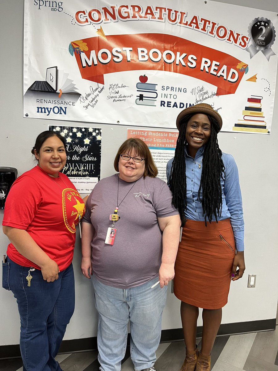 byjcjackson's tweet photo. Congrats to Spring Leadership Academy @SLA_MediaCenter for holding 2nd place 🥈 down!! 🎉🏆😆🎊 They KEEP placing in the district @myONreader  competition!! @SISDInstTech @LaTracyHarris @SISD_CoA #librarians https://t.co/ljrSMWmpUM