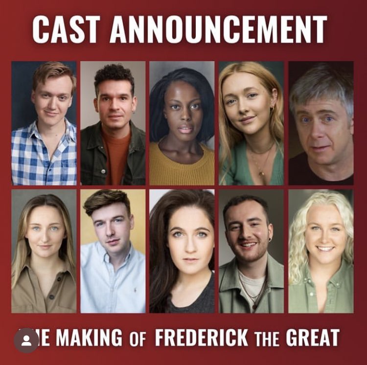 frederickthegreatplay.my.canva.site/?fbclid=PAAaZw…  LINK TO BOOK TICKETS - can’t wait to see familiar faces after <3 @cockpittheatre @CamdenFringe