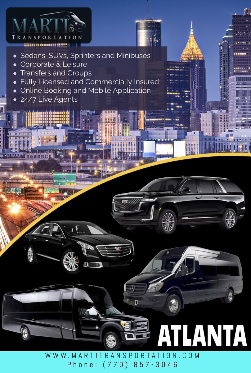 MARTI_Trans's tweet photo. https://t.co/XDOPzXiBcT or call for booking (770) 857-3046 #ExecutiveTransportation #AirportTransportation #CorporateEvents #Concert #SportingEvents #WineTours #Wedding #Limos #Birthday #Anniversary #MothersDay #FathersDay #Prom #Graduation #Casino #MARTI_Transportation #Atlanta https://t.co/I7qFlVwm8G