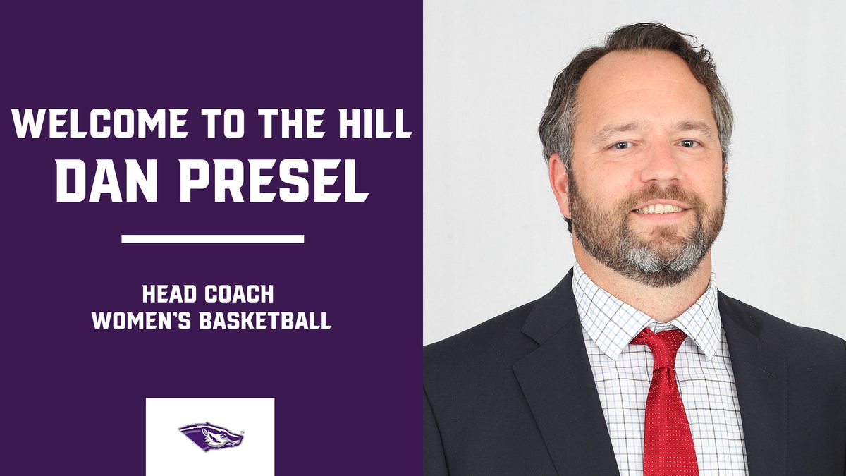 springhillwbb's tweet photo. Welcome back to the Hill, Coach! Dan Presel has been announced as our second head coach in the Division II era. Coach Presel graduated from SHC in 1999 and we are excited to welcome back a Badger to lead the team!

#HillYeah x #WelcomeToTheHill https://t.co/PSgs2qE12Y