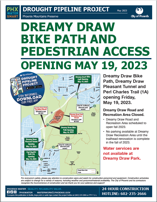Phoenix Parks and Recreation on Twitter "Dreamy Draw Bike Path is OPEN